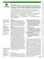 The MOG antibody non-P42 epitope is predictive of a relapsing course in MOG antibody-associated disease