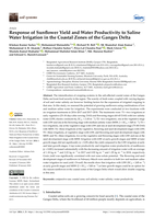 Response of Sunflower Yield and Water Productivity to Saline Water Irrigation in the Coastal Zones of the Ganges Delta