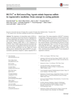 RGTA® or ReGeneraTing Agents mimic heparan sulfate in regenerative medicine: from concept to curing patients