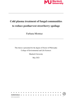 Cold plasma treatment of fungal communities to reduce postharvest strawberry spoilage