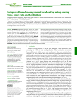Integrated weed management in wheat by using sowing time, seed rate and herbicides