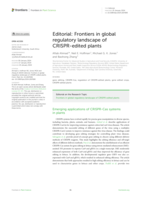 Editorial: Frontiers in global regulatory landscape of CRISPR-edited plants