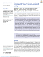 Near-source passive sampling for monitoring viral outbreaks within a university residential setting