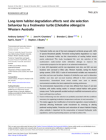 Long-term habitat degradation affects nest site selection behaviour by a freshwater turtle (Chelodina oblonga) in Western Australia