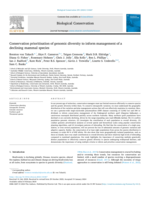 Conservation prioritisation of genomic diversity to inform management of a declining mammal species
