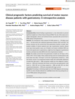 Clinical prognostic factors predicting survival of motor neuron disease patients with gastrostomy: A retrospective analysis