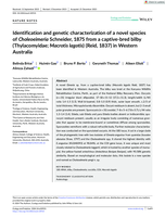 Identification and genetic characterization of a novel species of Choleoeimeria Schneider, 1875 from a captive‐bred bilby (Thylacomyidae; Macrotis lagotis) (Reid, 1837) in Western Australia