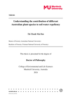 Understanding the contribution of different Australian plant species to soil water repellency