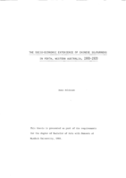 The Socio-economic experience of Chinese sojourners in Perth, Western Australia, 1900-1920