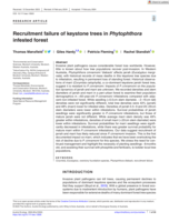 Recruitment failure of keystone trees in Phytophthora infested forest