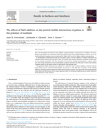 The effects of NaCl addition on the particle-bubble interactions of galena in the presence of xanthate