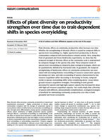 Effects of plant diversity on productivity strengthen over time due to trait-dependent shifts in species overyielding