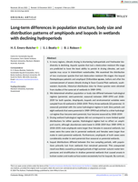 Long‐term differences in population structure, body size and distribution patterns of amphipods and isopods in wetlands with declining hydroperiods