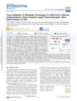 Cross-Validation of Metabolic Phenotypes in SARS-CoV-2 Infected Subpopulations Using Targeted Liquid Chromatography-Mass Spectrometry (LC-MS)