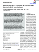 Reconstructing the 3D Coordinates of Guest: Host OLED Blends with Single Atom Resolution
