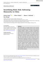 Securitising Biotic Risk: Reframing Biosecurity in China