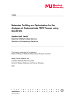 Molecular Profiling and Optimisation for the Analyses of Endometriosis FFPE Tissues using MALDI MSI