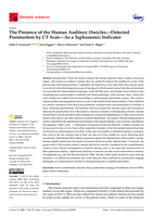 The Presence of the Human Auditory Ossicles—Detected Postmortem by CT Scan—As a Taphonomic Indicator