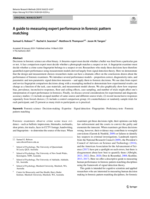 A guide to measuring expert performance in forensic pattern matching