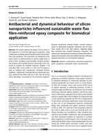 Antibacterial and dynamical behaviour of silicon nanoparticles influenced sustainable waste flax fibre-reinforced epoxy composite for biomedical application