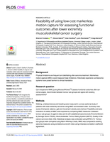 Feasibility of using low-cost markerless motion capture for assessing functional outcomes after lower extremity musculoskeletal cancer surgery