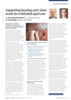 Supporting hearing and vision needs in residential aged care