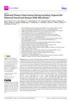Maternal dietary intervention during lactation impacts the maternal faecal and human milk microbiota