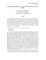 Analysis and performance of a low cost SMS based home security System