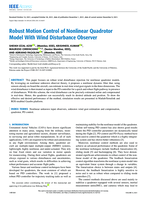 Robust Motion Control of Nonlinear Quadrotor Model With Wind Disturbance Observer