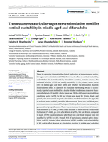Transcutaneous auricular vagus nerve stimulation modifies cortical excitability in middle-aged and older adults