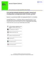 Can period-related symptoms predict menstrual manipulation among Australian female cyclists?
