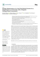 Design Optimization of a Grid-Tied Hybrid System for a Department at a University with a Dispatch Strategy-Based Assessment