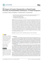 The Impact of Country Characteristics on Board Gender Diversity and Sustainability Performance: A Global Perspective