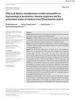 Effects of dietary nanoliposome-coated astaxanthin on haematological parameters, immune responses and the antioxidant status of rainbow trout (Oncorhynchus mykiss)