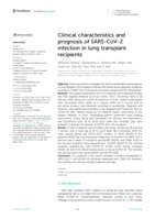 Clinical characteristics and prognosis of SARS-CoV-2 infection in lung transplant recipients