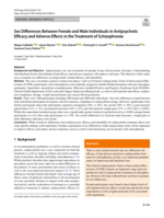 Sex Differences Between Female and Male Individuals in Antipsychotic Efficacy and Adverse Effects in the Treatment of Schizophrenia