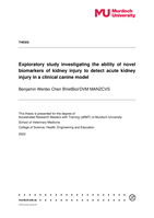 Exploratory study investigating the ability of novel biomarkers of kidney injury to detect acute kidney injury in a clinical canine model