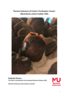 Thermal tolerance of Carter’s freshwater mussel - Westralunio carteri Iredale 1934