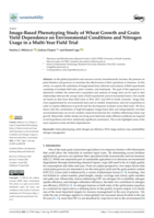 Image-Based Phenotyping Study of Wheat Growth and Grain Yield Dependence on Environmental Conditions and Nitrogen Usage in a Multi-Year Field Trial