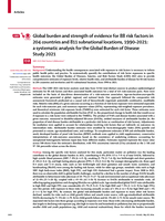 Global burden and strength of evidence for 88 risk factors in 204 countries and 811 subnational locations, 1990–2021: a systematic analysis for the Global Burden of Disease Study 2021