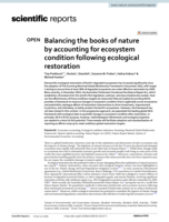 Balancing the books of nature by accounting for ecosystem condition following ecological restoration
