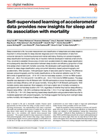Self-supervised learning of accelerometer data provides new insights for sleep and its association with mortality