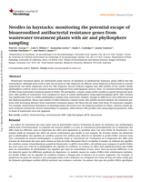 Needles in haystacks: monitoring the potential escape of bioaerosolised antibacterial resistance genes from wastewater treatment plants with air and phyllosphere sampling
