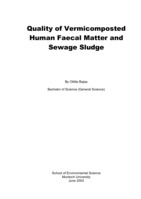 Quality of Vermicomposted Human Faecal Matter and Sewage Sludge