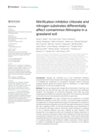 Nitrification inhibitor chlorate and nitrogen substrates differentially affect comammox Nitrospira in a grassland soil