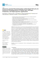 Ultrasonic-Assisted Electrodeposition of Mn-Doped NiCo2O4 for Enhanced Photodegradation of Methyl Red, Hydrogen Production, and Supercapacitor Applications