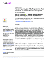 Assessing genotypes of buffel grass (Cenchrus ciliaris) as an alternative to maize silage for sheep nutrition