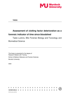 Assessment of clotting factor deterioration as a forensic indicator of time since bloodshed
