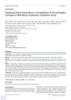 Designing Online Interventions in Consideration of Young People's Concepts of Well-Being: Exploratory Qualitative Study