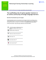 The scaffolding role of native speaker mentors in an online community of foreign language learners